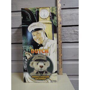 Vintage Shell Service Station Dutch Salesman Teddy Bear 1st Edition 1999 NEW